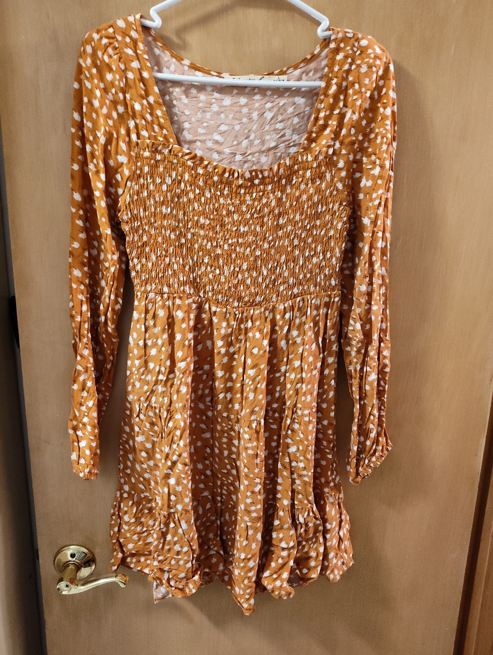 Liberty Love Rust Orange & White Printed Top